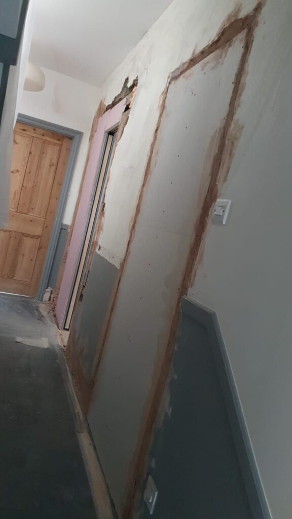 Red oak decking Removing walls and remodeling the house