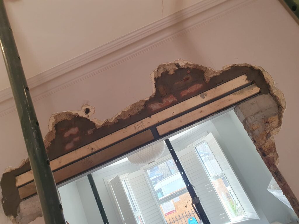 Red oak decking Removing walls and remodeling the house