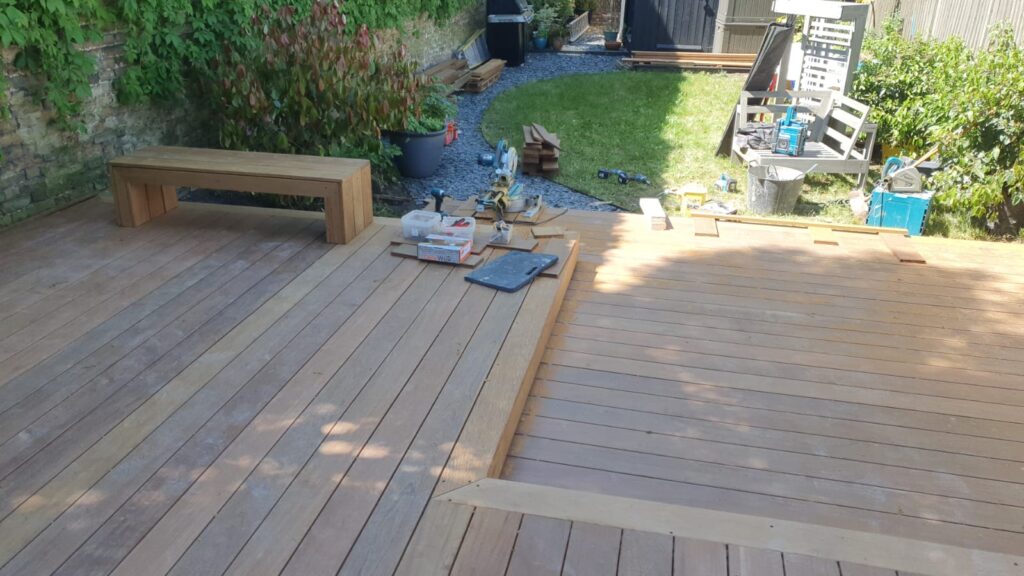Red oak decking Removing walls and remodeling the house