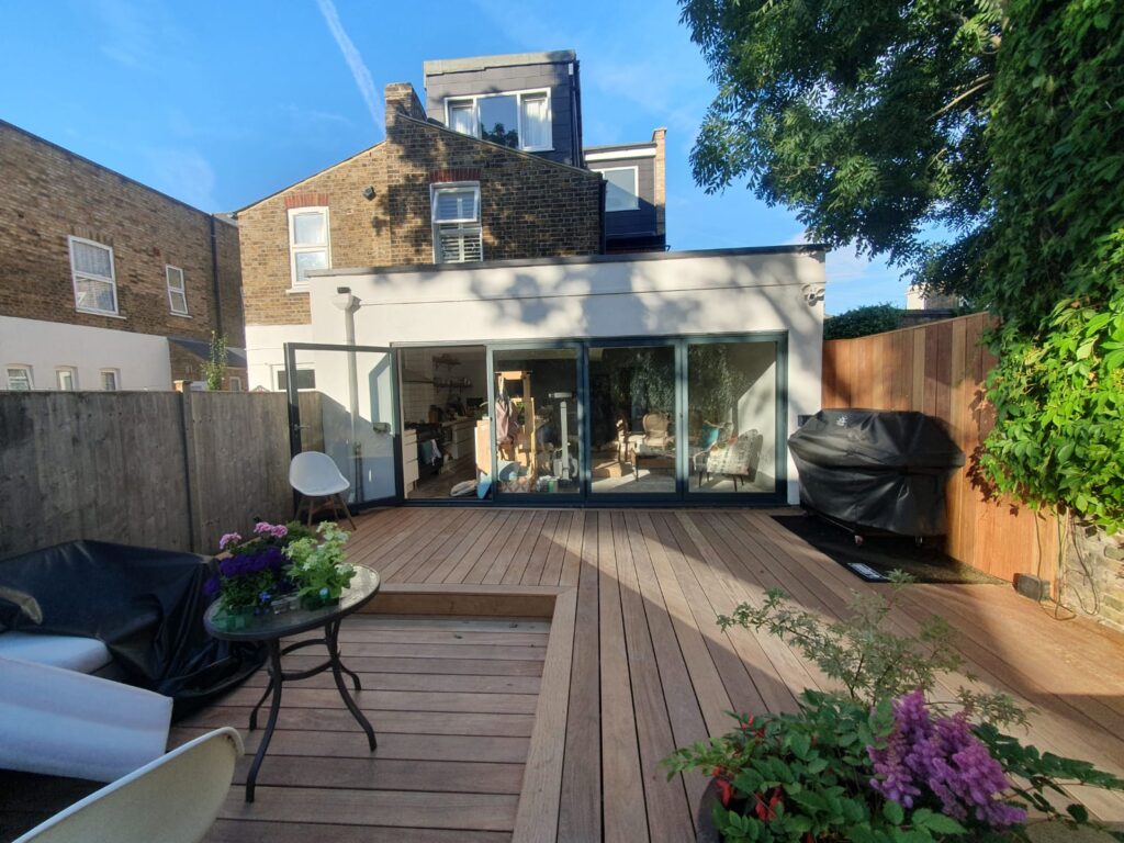 Red oak decking Removing walls and remodeling the house