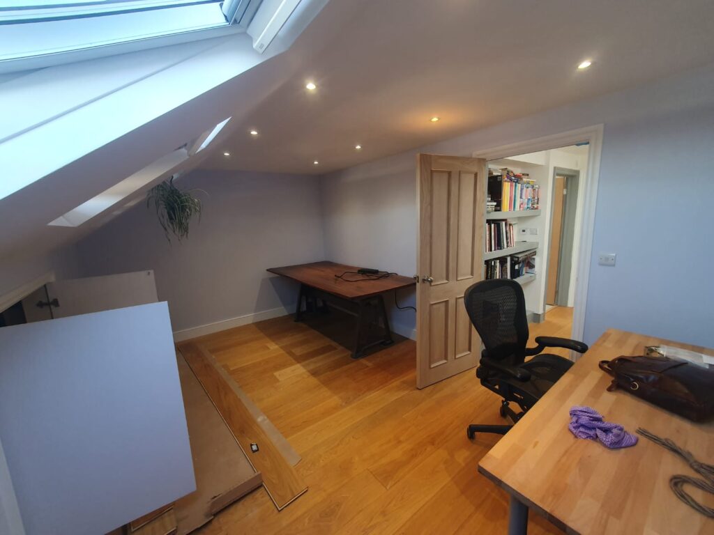 Red oak decking Removing walls and remodeling the house